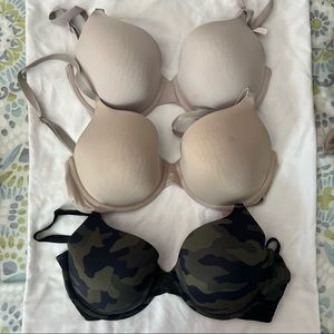 Set of 3 Used Pink 34DDD Bras